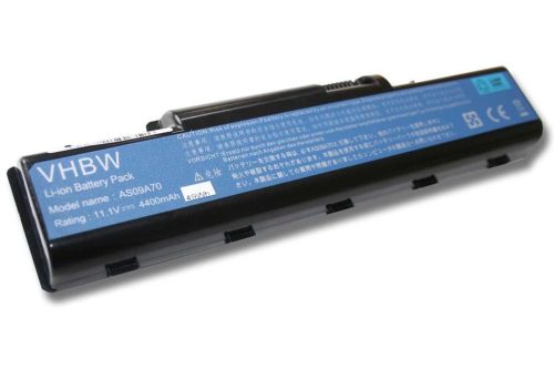 Notebook akkumulátor  Acer AS09A31, AS09A51, AS09A41, AS09A36 - 4400 mAh 11,1 V Li-Ion, fekete