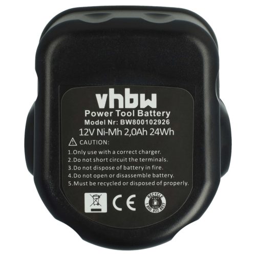 VHBW Elektrowerkzeug Akku für DeWalt DC9071 - 2000 mAh, 12 V, NiMH