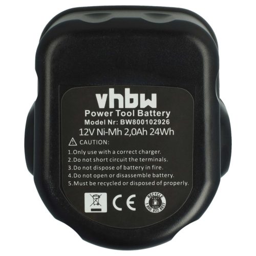 VHBW Elektrowerkzeug Akku für DeWalt DC9071 - 2000 mAh, 12 V, NiMH