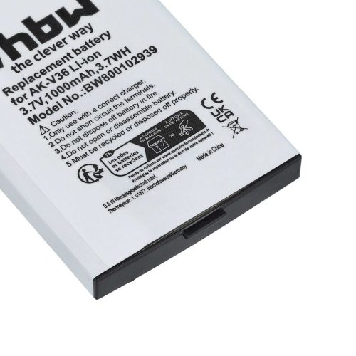 VHBW Senior mobile phone battery for Emporia AK-V37, AK-V35, AK-V35T, AK-V36 - 1000 mAh 3.7 V Li-Ion - Smartphone battery