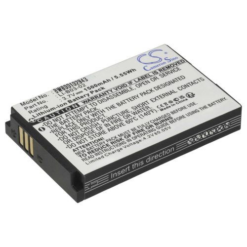 VHBW GPS Akku LI-B03-02 - 1500 mAh 3,7 V Li-Ion