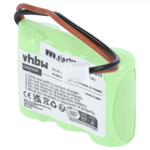 VHBW Dog Trainer Battery Dogtra DC-20 - 210 mAh 3.6 V NiMH