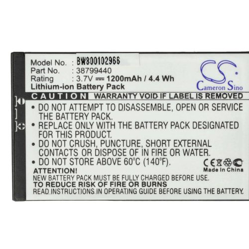 VHBW GPS Akku Becker 38799440 - 1200 mAh 3,7 V Li-Ion