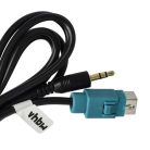 VHBW Alpine KCE-237B AUX Audioadapter Kabel, 100 cm, 13,5 cm, USB