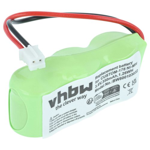 VHBW Weather Station Battery CUSTOM-178, 25AAH3BMX-2 - 350 mAh 3.6 V NiMH