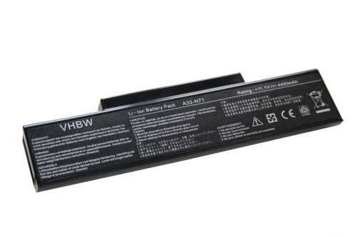 Notebook akkumulátor  Asus 70-NX01B1000Z, 70-NXH1B1000Z - 4400 mAh 11,1 V Li-Ion, fekete