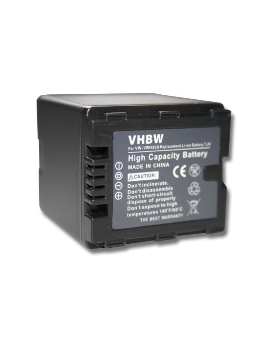 Videokamera akkumulátor Panasonic VW-VBN130E-K, VW-VBN130E, VW-VBN130 - 2200 mAh 7,2 V Li-Ion