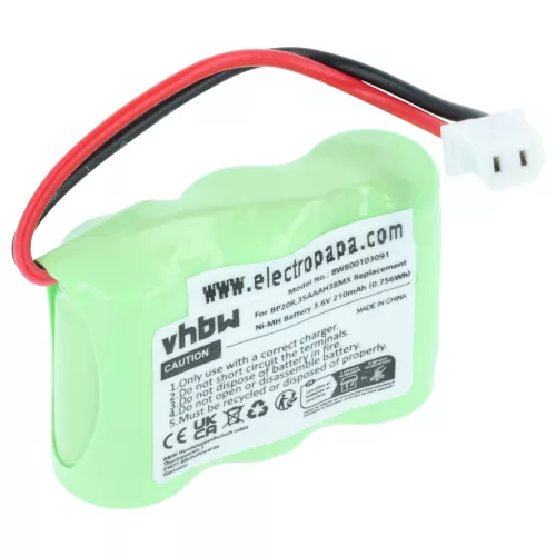 VHBW Hundetrainer Akku Dogtra 35AAAH3BMX, BP20R - 210 mAh 3,6 V NiMH