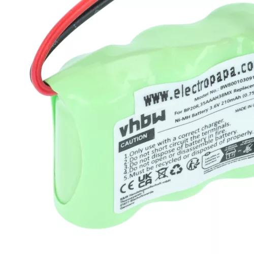 VHBW Hundetrainer Akku Dogtra 35AAAH3BMX, BP20R - 210 mAh 3,6 V NiMH