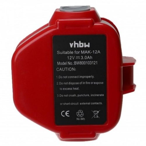 VHBW Electric Power Tool Battery Klauke RA5, RA4, RA3 – 3000 mAh, 12 V, NiMH