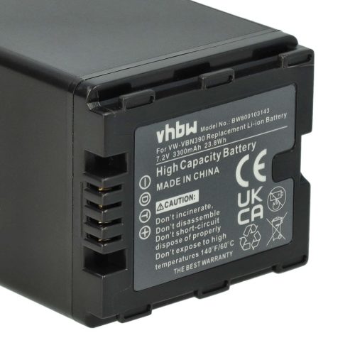 Videokamera Akku für Panasonic VW-VBN260E-K, VW-VBN260E, VW-VBN260 - 3300 mAh 7,2 V Li-Ion