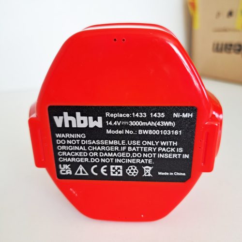 VHBW Elektromos kéziszerszámgép akkumulátor Makita 1434, 1422, 1422 192600-1, 1433, 1420 - 3000 mAh, 14,4 V, NiMH