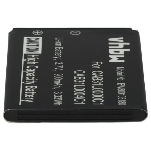VHBW Mobile Phone Battery for Alcatel CAB31L0000C2, CAB31L0000C1, CAB31L0001C1 - 900 mAh 3.7 V Li-Ion