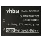 VHBW Mobile Phone Battery for Alcatel CAB31L0000C2, CAB31L0000C1, CAB31L0001C1 - 900 mAh 3.7 V Li-Ion