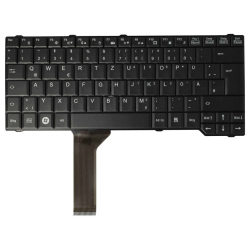 VHBW Keyboard for Fujitsu Siemens 10600968055, 90.4J007.00G, 71GF50072-10 notebook - black QWERTZ
