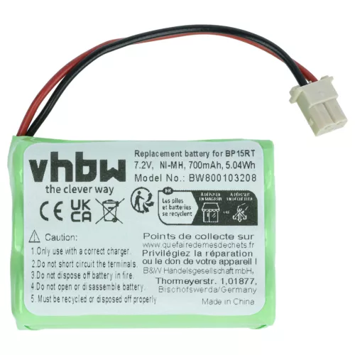 VHBW Dog Trainer Battery BP-15RT, BP15RT - 700 mAh 7.2 V NiMH