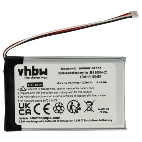 VHBW GPS Akku Garmin 361-00019-15 - 1200 mAh 3,7 V Li-Polymer
