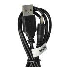 VHBW 1x USB Datenkabel Tablet - 2 in 1 Ladekabel für normale USB Tablets 100 cm schwarz