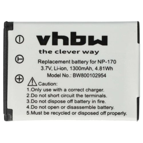 VHBW Fujifilm NP-85 battery - 1300 mAh, 3.7 V, Li-Ion
