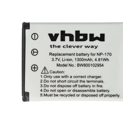 VHBW Fujifilm NP-85 battery - 1300 mAh, 3.7 V, Li-Ion