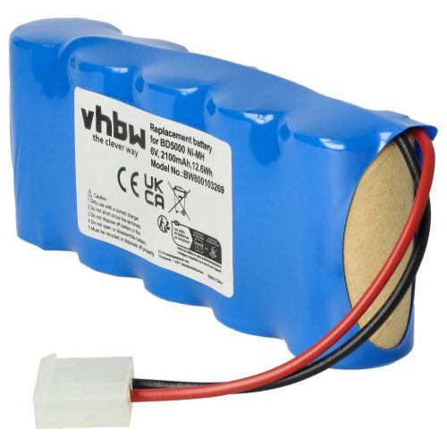 VHBW Electric Hand Tool Battery Bosch Somfy BD5000, BD6000 Door and Gate Openers - 6V, NiMH, 2100mAh