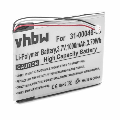 VHBW GPS Akku 361-00046-00, 361-00046-07 - 1000 mAh 3,7 V Li-Polymer