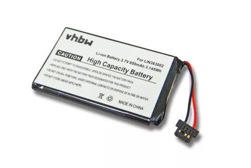 VHBW GPS Battery LIN363002 - 850 mAh 3.7 V Li-Ion