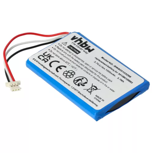 VHBW GPS Battery Navigon 541384120003, GTC3601101PO39120, 5411384120002, GTC39110BL08554 - 1000 mAh 3.7 V Li-Ion