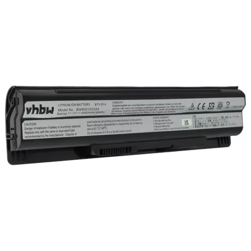 VHBW Notebook Battery Medion BTY-S14, 40029150, 40029231, 40029683 - 4400 mAh 11.1 V Li-Ion, black