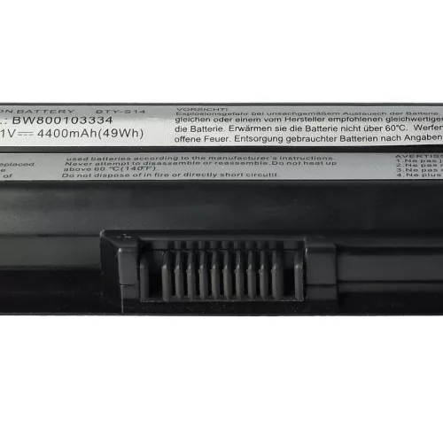 VHBW Notebook Battery Medion BTY-S14, 40029150, 40029231, 40029683 - 4400 mAh 11.1 V Li-Ion, black