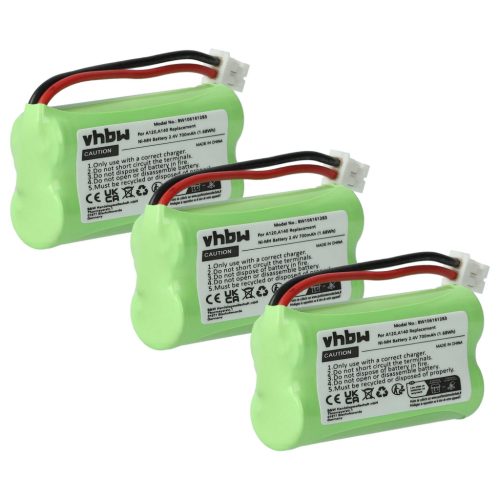 VHBW Wired Phone Battery 55AAAHR2BMX, 220382C1, 220436C1, 41AAAH2BMX - 700 mAh 2.4 V NiMH