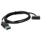 VHBW 1x USB Datenkabel Tablet - 2 in 1 Ladekabel für normale USB Tablets 100 cm schwarz