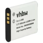 VHBW Panasonic VW-VBX090, VW-VBX090E akkumulátor - 600 mAh, 3,6 V, Li-Ion