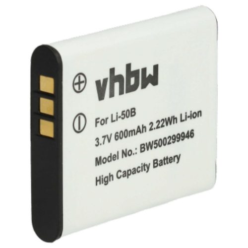 VHBW Panasonic VW-VBX090, VW-VBX090E akkumulátor - 600 mAh, 3,6 V, Li-Ion