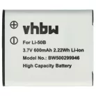 VHBW Panasonic VW-VBX090, VW-VBX090E akkumulátor - 600 mAh, 3,6 V, Li-Ion