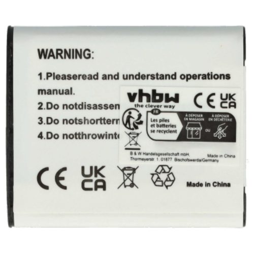 VHBW Panasonic VW-VBX090, VW-VBX090E akkumulátor - 600 mAh, 3,6 V, Li-Ion
