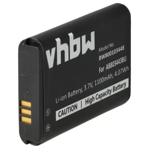 VHBW Mobile Phone Battery for Samsung AB803443BU - 1100 mAh 3.7 V Li-Ion