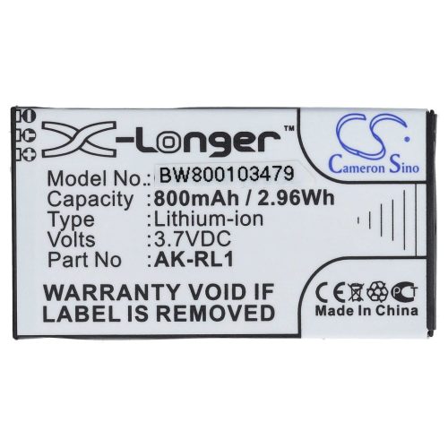 VHBW Senior Mobile Phone Battery for Emporia AK-RL1 - 800 mAh 3.7 V Li-Ion - Smartphone Battery