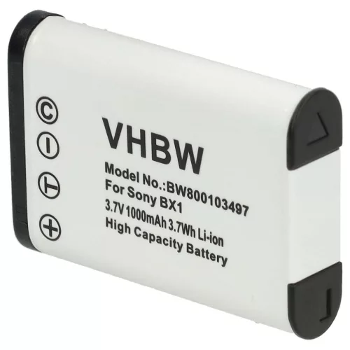 VHBW Sony NP-BX1 battery - 1000 mAh, 3.6 V, Li-Ion