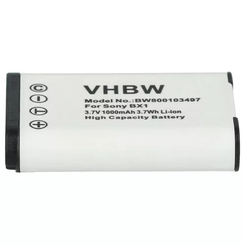 VHBW Sony NP-BX1 battery - 1000 mAh, 3.6 V, Li-Ion