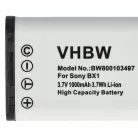 VHBW Sony NP-BX1 battery - 1000 mAh, 3.6 V, Li-Ion