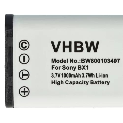 VHBW Sony NP-BX1 battery - 1000 mAh, 3.6 V, Li-Ion