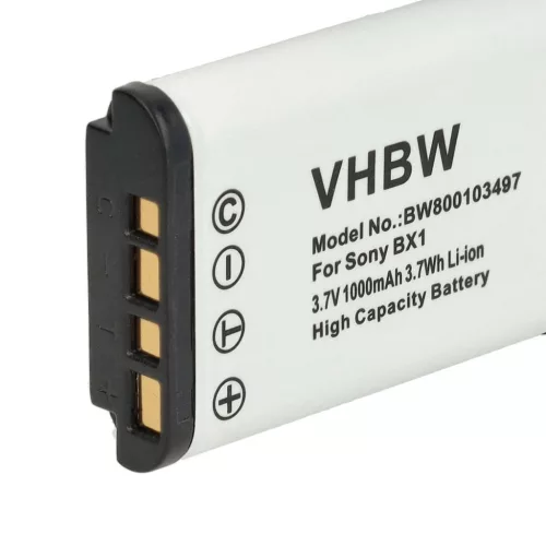 VHBW Sony NP-BX1 battery - 1000 mAh, 3.6 V, Li-Ion