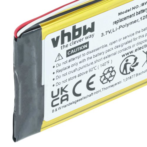VHBW GPS Akku 361-00051-01, 361-00051-12, 361-00051-02, 361-00051-00 - 1250 mAh 3,7 V Li-Polymer
