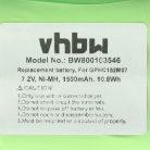 VHBW Battery for AEG GPHC152M07 - 1500 mAh, 7.2 V, NiMH