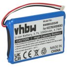 VHBW GPS Akku KE37BE49D0DX3 - 1000 mAh 3,7 V Li-Ion