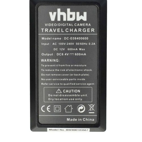 VHBW Akkumulátortöltő Olympus PS-BLN1 fényképezőgéphez stb. - 0,6 A, 8,4 V