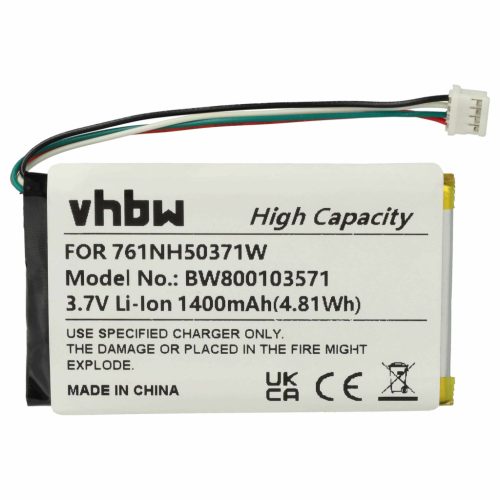 VHBW GPS Akku 761NH50371W - 1300 mAh 3,7 V Li-Polymer