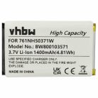 VHBW GPS Akku 761NH50371W - 1300 mAh 3,7 V Li-Polymer