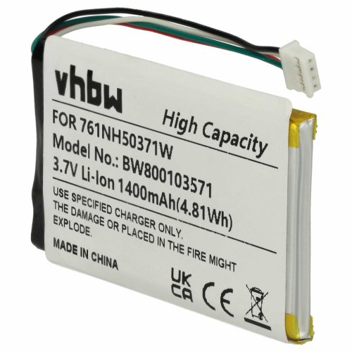 VHBW GPS Akku 761NH50371W - 1300 mAh 3,7 V Li-Polymer